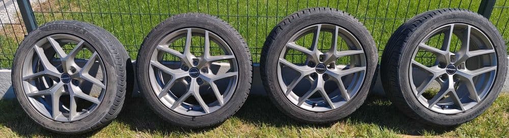 Alufelgi BORBET Y Titan matt 5x100 17" ET47 + opony Uniroyal 225/45R17 RAINSPORT 3 91Y