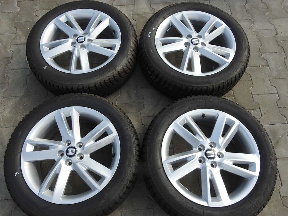 4x ALUFELGI  17" 5X100 6,5J ET 48 SEAT ARONA Ibiza VW Polo SKODA Fabia Rapid  oryginał NOWE DEMO 6F9 601 025 E