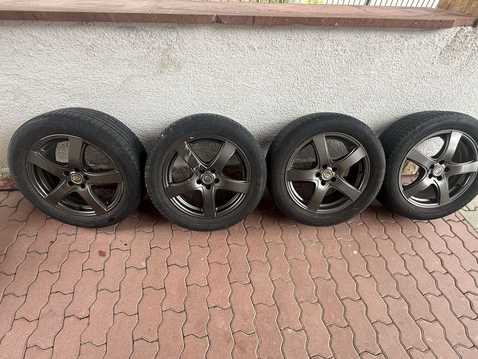 Felgi aluminiowe 17" 5x100 7J ATT 780 komplet 4 szt. + opony zimowe stare