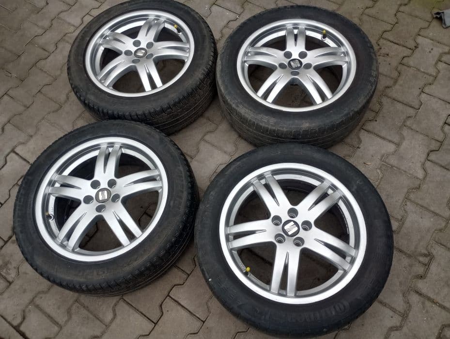 4x Alufelgi 17 5x100 et38 Seat Leon Toledo Ibiza Cordoba Audi A3 bora Beetle golf IV felgi koła Skoda Fabia Octavia