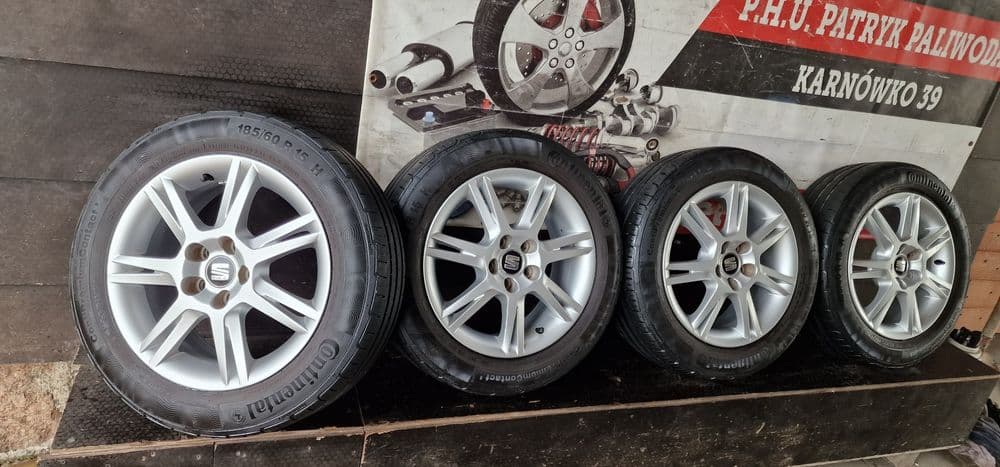 Alufelgi+Opony letnie r15 5x100 et38 SEAT ibiza IV