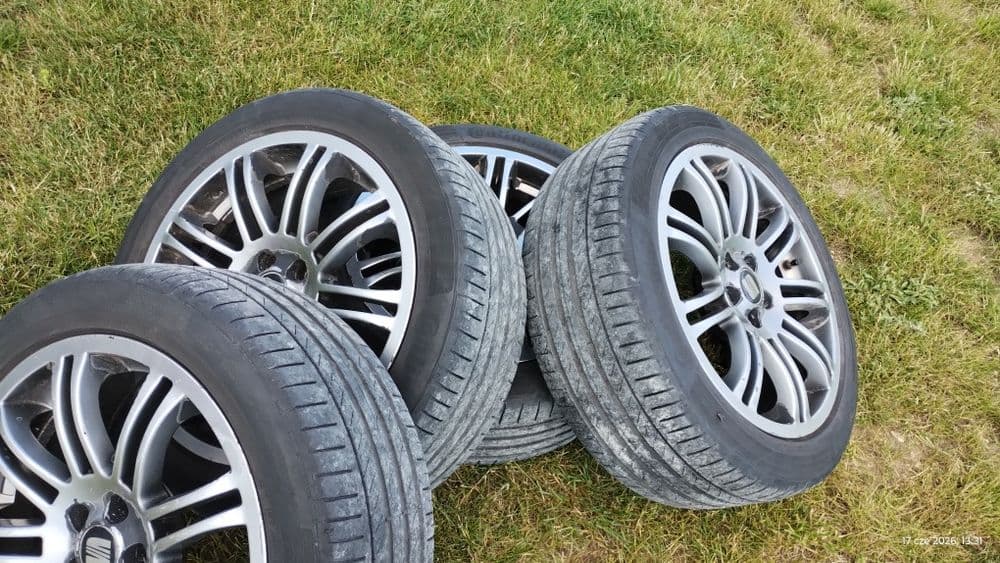 alufelgi z oponami  5x100 eMotion wheels Germany sport 7.5jx17H2...225/45 r 17 audi Seat skoda vw