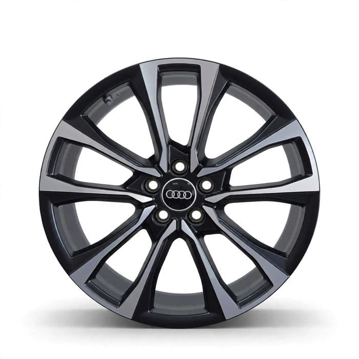 Felgi Audi OE 18" 82A071498 LT7 5-V-Spoke Pilleus 5x100 7,5J ET46 A3 Q2 TT Czarny Mat Poler NOWE 4szt