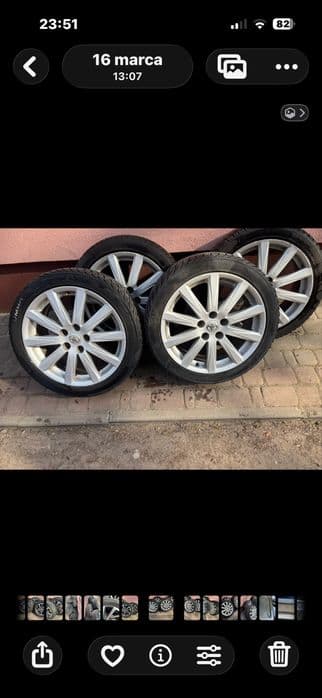 Felgi alu z oponami zima toyota 17-5x100