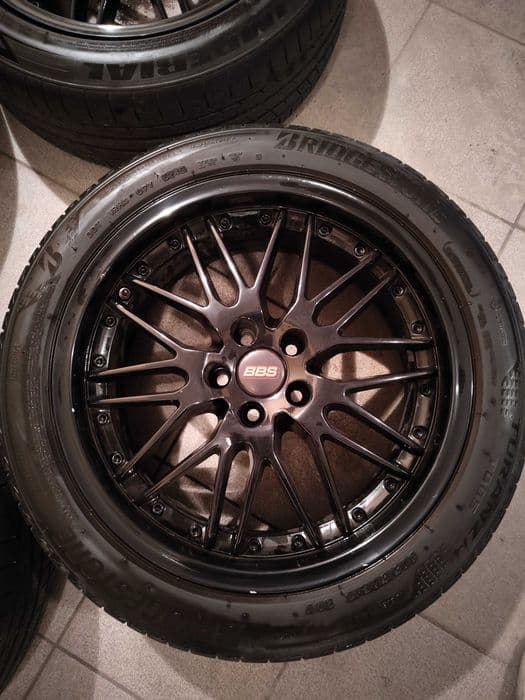Felgi czarne aluminiowe 17" BBS replika + opony letnie, komplet 4 szt. Toyota GT86/Subaru BRZ